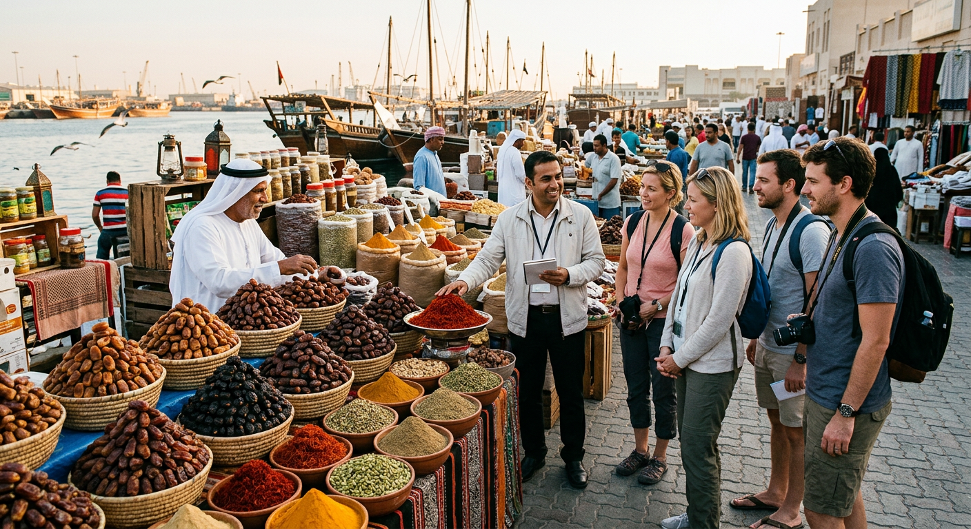 Fish market breakfast walk