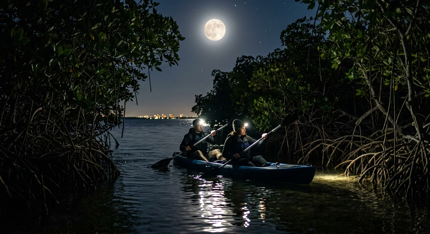 Full-moon mangrove kayak